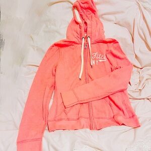 Abercrombie & Fitch NY Pink Coral Hoodie Jacket